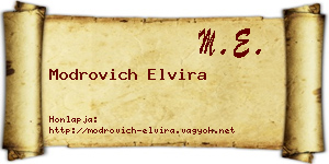 Modrovich Elvira névjegykártya